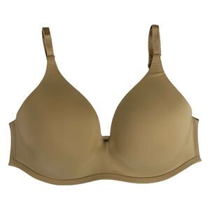 Soma Vanishing 360 Wireless Bra Womens Sz 34C Seamless Molded Neutral Beige Nude